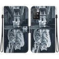 For Xiaomi Redmi 10 / 10 Prime Crystal Texture Colored Drawing Leather Phone Case(Cat Tiger Reflecti