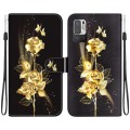 For Xiaomi Redmi Note 10 5G / Poco M3 Pro Crystal Texture Colored Drawing Leather Phone Case(Gold Bu