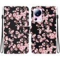 For Xiaomi 13 Lite / Civi 2 Crystal Texture Colored Drawing Leather Phone Case(Plum Bossom)