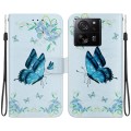 For Xiaomi 13T / 13T Pro / Redmi K60 Ultra Crystal Texture Colored Drawing Leather Phone Case(Blue P