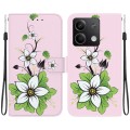 For Xiaomi Redmi Note 13 5G Crystal Texture Colored Drawing Leather Phone Case(Lily)