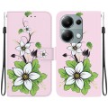 For Xiaomi Redmi Note 13 Pro 4G Crystal Texture Colored Drawing Leather Phone Case(Lily)