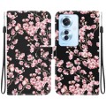 For OPPO Reno11 F Global Crystal Texture Colored Drawing Leather Phone Case(Plum Bossom)