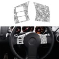 For Nissan 350Z 2003-2009 2pcs Car Steering Wheel Button Frame C Diamond Sticker,Left and Right Driv