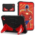 For Samsung Galaxy Tab A9 Spider Silicone Hybrid PC Shockproof Tablet Case(Black Red)
