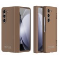 For Samsung Galaxy Z Fold5 Extraordinary Series Hinged Folding Full Phone Case(Coffee)