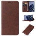 For OnePlus 10 Pro Magnetic Closure Leather Phone Case(Brown)