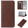 For OnePlus 12 Magnetic Closure Leather Phone Case(Brown)
