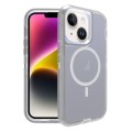 For iPhone 14 Plus Shockproof MagSafe Magnetic Phone Case(Transparent Grey)