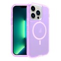 For iPhone 13 Pro Max Shockproof MagSafe Magnetic Phone Case(Transparent Purple)