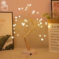 36 LEDs Pearl Tree Copper Wire Table Lamp Creative Decoration Touch Control Night Light (Warm White