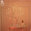 108 LEDs Copper Wire Tree Table Lamp Creative Decoration Touch Control Night Light (Warm White Light