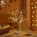 LED Pentagram Tree Copper Wire Table Lamp Creative Decoration Touch Control Night Light (Warm White