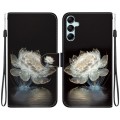 For Samsung Galaxy M34 / F34 5G Crystal Texture Colored Drawing Leather Phone Case(Crystal Peony)