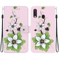 For Samsung Galaxy A10e / A20e Crystal Texture Colored Drawing Leather Phone Case(Lily)