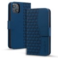 For iPhone 13 Business Diamond Buckle Leather Phone Case with Lanyard(Royal Blue)
