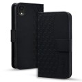 For iPhone XR Business Diamond Buckle Leather Phone Case with Lanyard(Black)