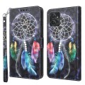 For Motorola Moto G Power 2023 3D Painted Leather Phone Case(Colorful Dreamcatcher)