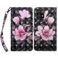 For Motorola Moto G Stylus 5G 2023 3D Painted Leather Phone Case(Pink Flower)