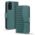 For Xiaomi Redmi Note 11 Business Diamond Buckle Leather Phone Case with Lanyard(Green)