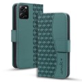 For Xiaomi Redmi Note 12 5G Global Business Diamond Buckle Leather Phone Case with Lanyard(Green)