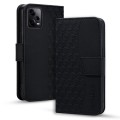 For Xiaomi Redmi Note 12 5G Global Business Diamond Buckle Leather Phone Case with Lanyard(Black)
