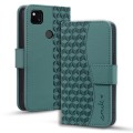 For Google Pixel 4a 4G Business Diamond Buckle Leather Phone Case with Lanyard(Green)