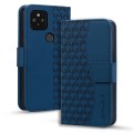 For Google Pixel 5 Business Diamond Buckle Leather Phone Case with Lanyard(Royal Blue)