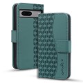 For Google Pixel 7 5G Business Diamond Buckle Leather Phone Case with Lanyard(Green)