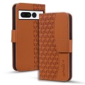 For Google Pixel 7 Pro 5G Business Diamond Buckle Leather Phone Case with Lanyard(Brown)