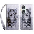 For Honor 90 3D Painted Leather Phone Case(Smile Cat)