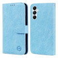 For Samsung Galaxy A05s Skin Feeling Oil Leather Texture PU + TPU Phone Case(Light Blue)
