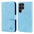 For Samsung Galaxy S24 Ultra 5G Skin Feeling Oil Leather Texture PU + TPU Phone Case(Light Blue)