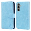 For Samsung Galaxy S24+ 5G Skin Feeling Oil Leather Texture PU + TPU Phone Case(Light Blue)