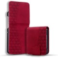 For Samsung Galaxy Z Flip5 Business Diamond Buckle Leather Phone Case with Lanyard(Wine Red)