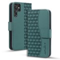 For Samsung Galaxy S23 Ultra 5G Diamond Buckle Leather Phone Case with Lanyard(Green)