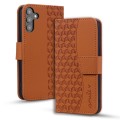 For Samsung Galaxy S23 FE 5G Diamond Buckle Leather Phone Case with Lanyard(Brown)