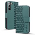 For Samsung Galaxy S23+ 5G Diamond Buckle Leather Phone Case with Lanyard(Green)