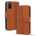 For Samsung Galaxy S20+ Diamond Buckle Leather Phone Case with Lanyard(Brown)