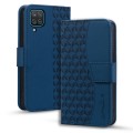For Samsung Galaxy A12 Diamond Buckle Leather Phone Case with Lanyard(Royal Blue)