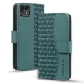 For Samsung Galaxy A22 5G Diamond Buckle Leather Phone Case with Lanyard(Green)