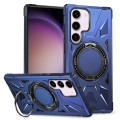 For Samsung Galaxy S23+ 5G MagSafe Magnetic Shockproof Phone Case with Ring Holder(Navy Blue)