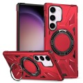 For Samsung Galaxy S23+ 5G MagSafe Magnetic Shockproof Phone Case with Ring Holder(Red)