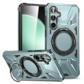 For Samsung Galaxy A15 MagSafe Magnetic Shockproof Phone Case with Ring Holder(Green)