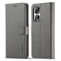 For Honor 90 Pro LC.IMEEKE Calf Texture Leather Phone Case(Grey)