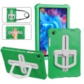 For Samsung Galaxy Tab A9+ Shield 360 Rotation Handle EVA Shockproof PC Tablet Case(Green Beige)