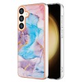 For Samsung Galaxy S24+ 5G Electroplating IMD TPU Phone Case(Blue Marble)