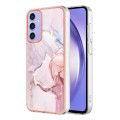 For Samsung Galaxy A15 5G Electroplating Marble Dual-side IMD Phone Case(Rose Gold 005)
