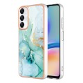 For Samsung Galaxy A05s Electroplating Marble Dual-side IMD Phone Case(Green 003)