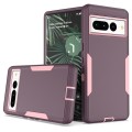 For Google Pixel 7 Pro 2 in 1 Magnetic PC + TPU Phone Case(Purple Red+Pink)